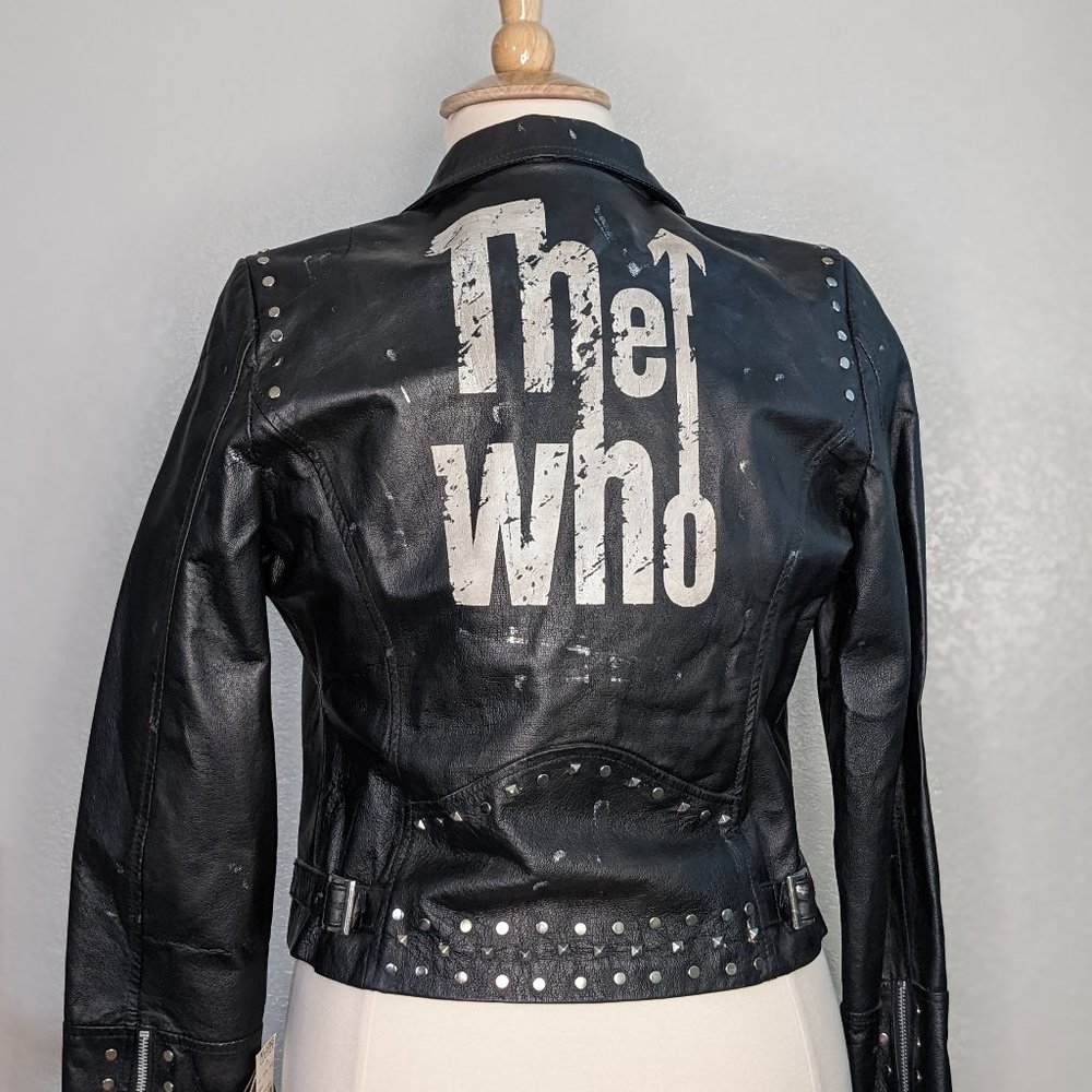 "THE WHO" Genuine Black Leather Jacket - NWT